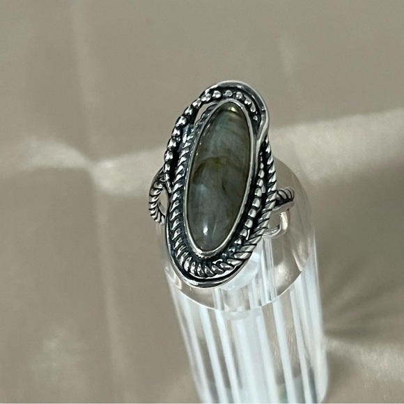 Carolyn Pollack CP Relios Southwest Sterling Silver 925 Labradorite? Ring Size 8 - Picture 14 of 14